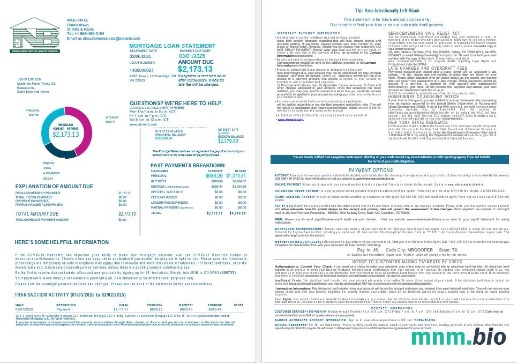 Saint Kitts i Nevis SKNA Bank wyciąg z kredytu hipotecznego w formatach Word i PDF 1-2